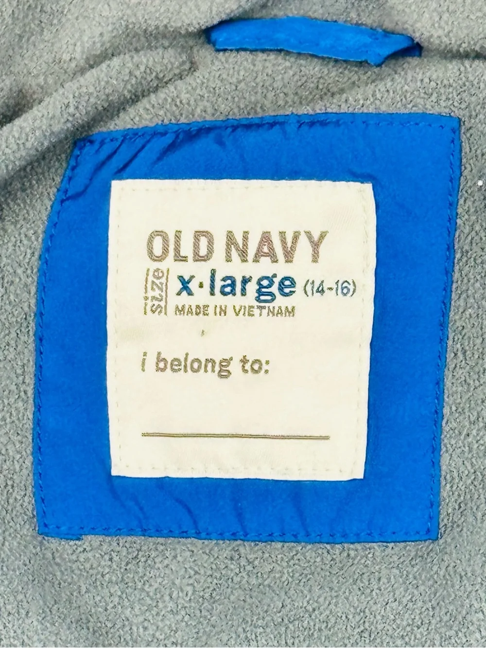Old Navy Boys Winter Coat. Size XL (14-16). Royal/ Navy Blue. Removable hood.